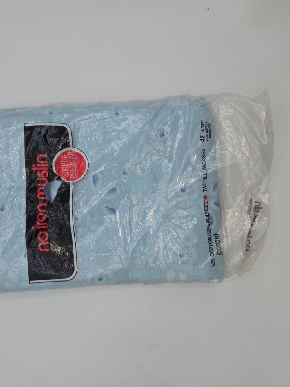 Vintage JCPenney No Iron Muslin Pillow Cases 42x36